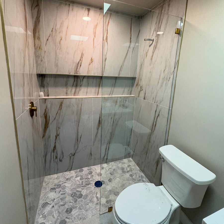 Marble Walk-In Shower in Scottsdale